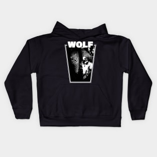 Angry Wolf Nature Kids Hoodie